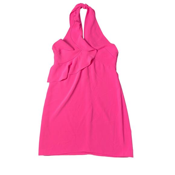 Amanda Uprichard New York Hot Pink‎ Halter Mini Dress Size S - Picture 1 of 6